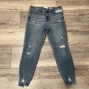 Regeneration Celebrity Pink Jeans 13/31 Mid Rise Distressed Cropped Vintage